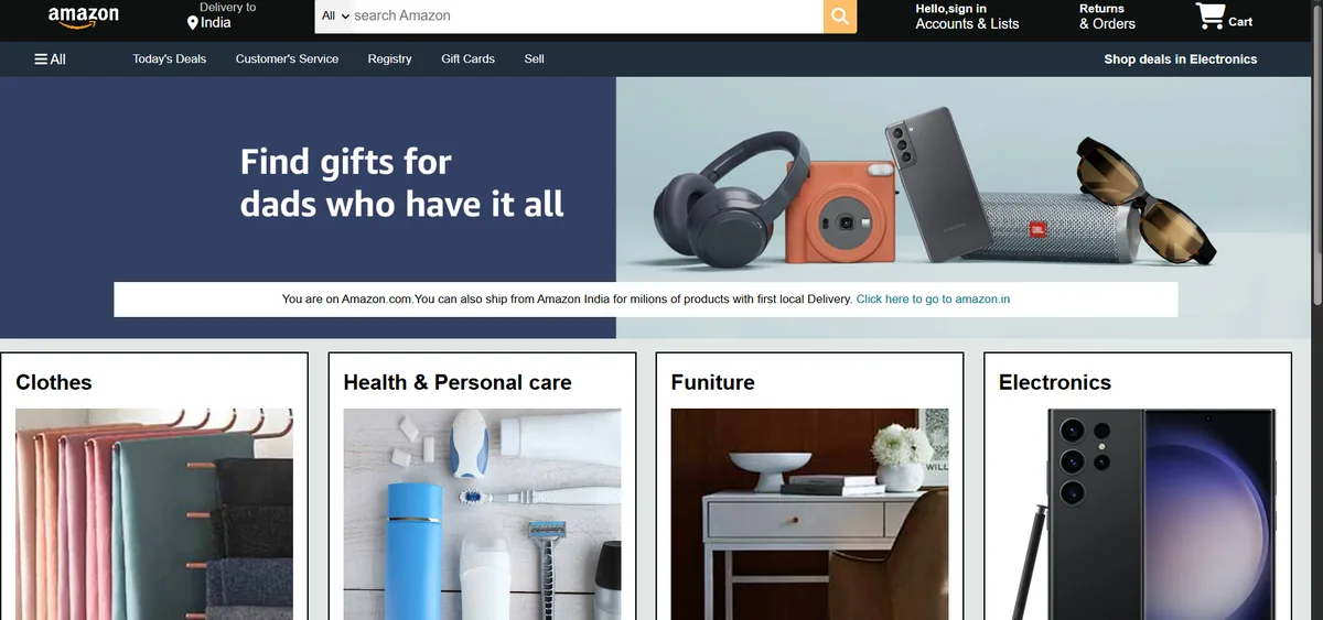 Amazon clone preview image